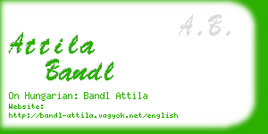 attila bandl business card